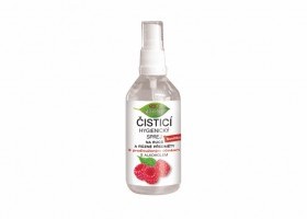 Čistící hygienický sprej na ruce antibakteriální MALINA  + MÁTA 100 ml