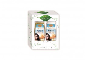 DÁRKOVÁ KAZETA BIO KERATIN + VITAMÍNOVÝ OLEJ Z OBILNÝCH KLÍČKŮ: šampon + kondicionér